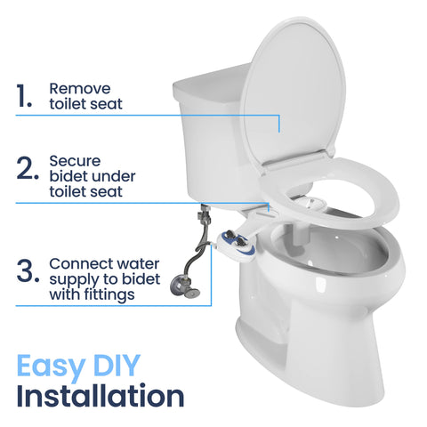 LUXE Bidet NEO 120 adjustable water pressure handle for personalized wash.
