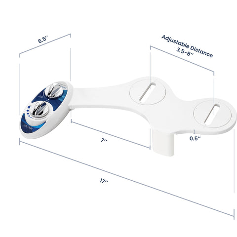 LUXE Bidet NEO 120 durable blue finish adds subtle style to the bathroom