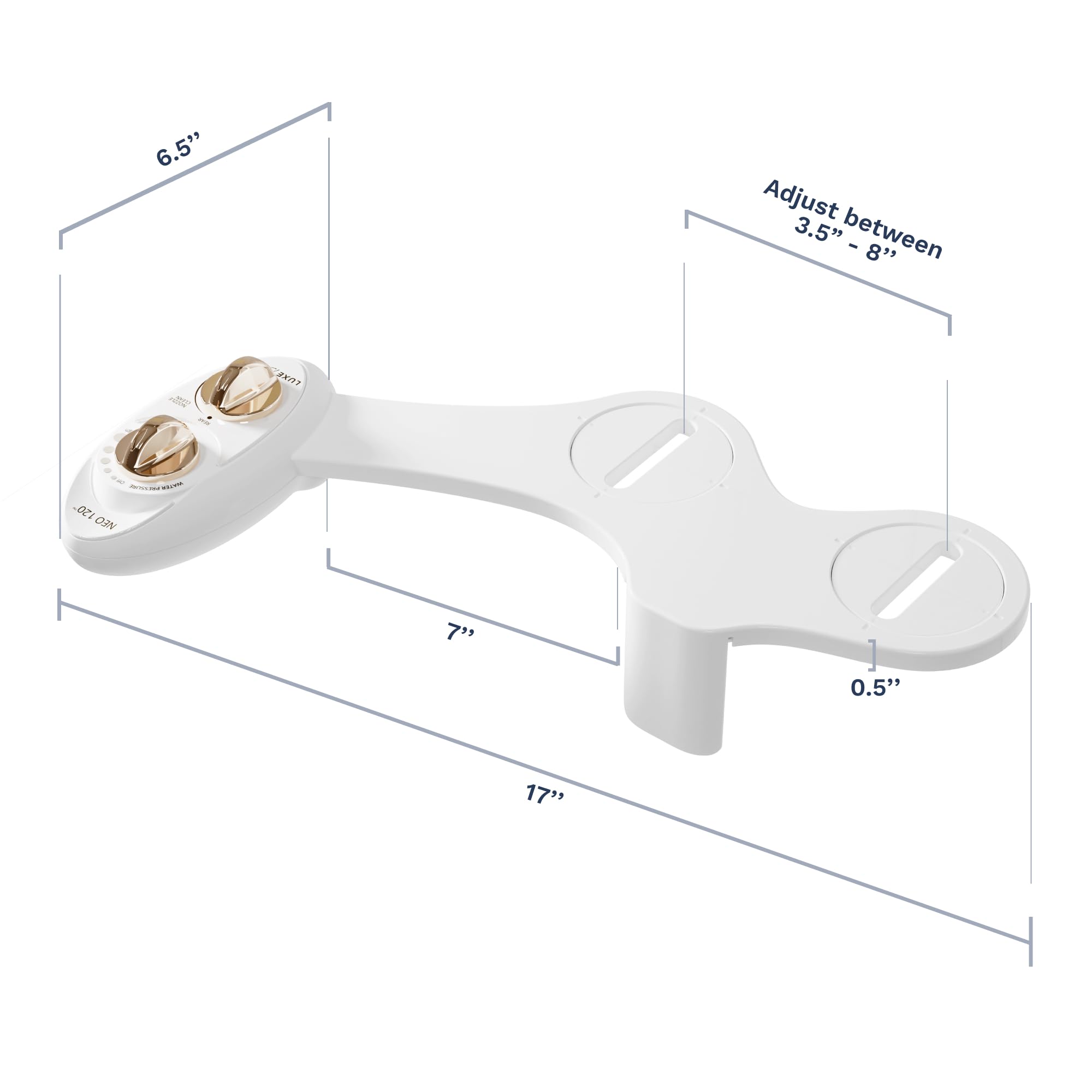 LUXE Bidet NEO 120 gold finish design for premium look.