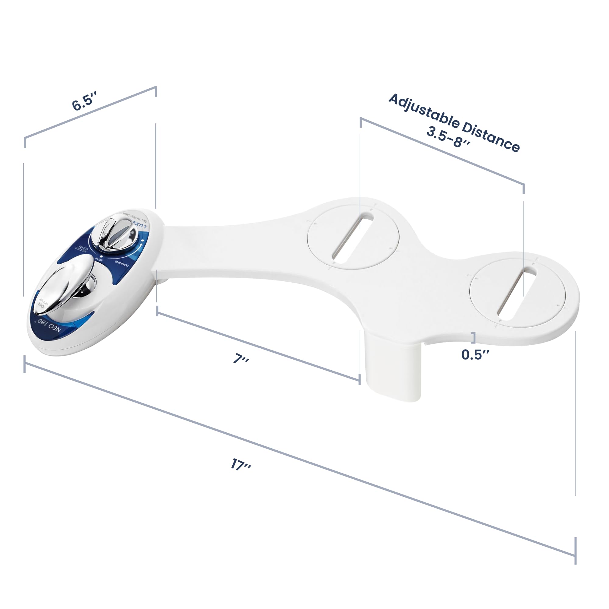 LUXE Bidet NEO 180 blue finish adds modern style