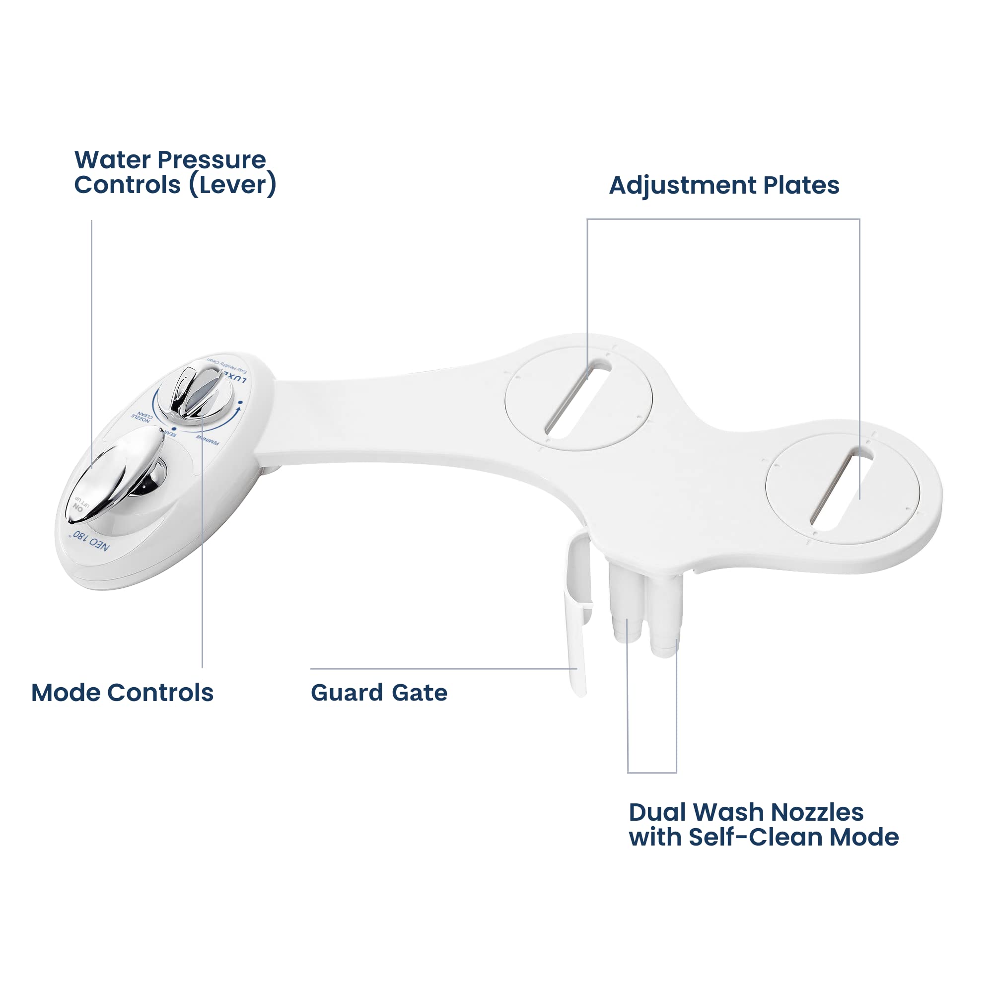 LUXE Bidet NEO 180 easy-installation with all parts included