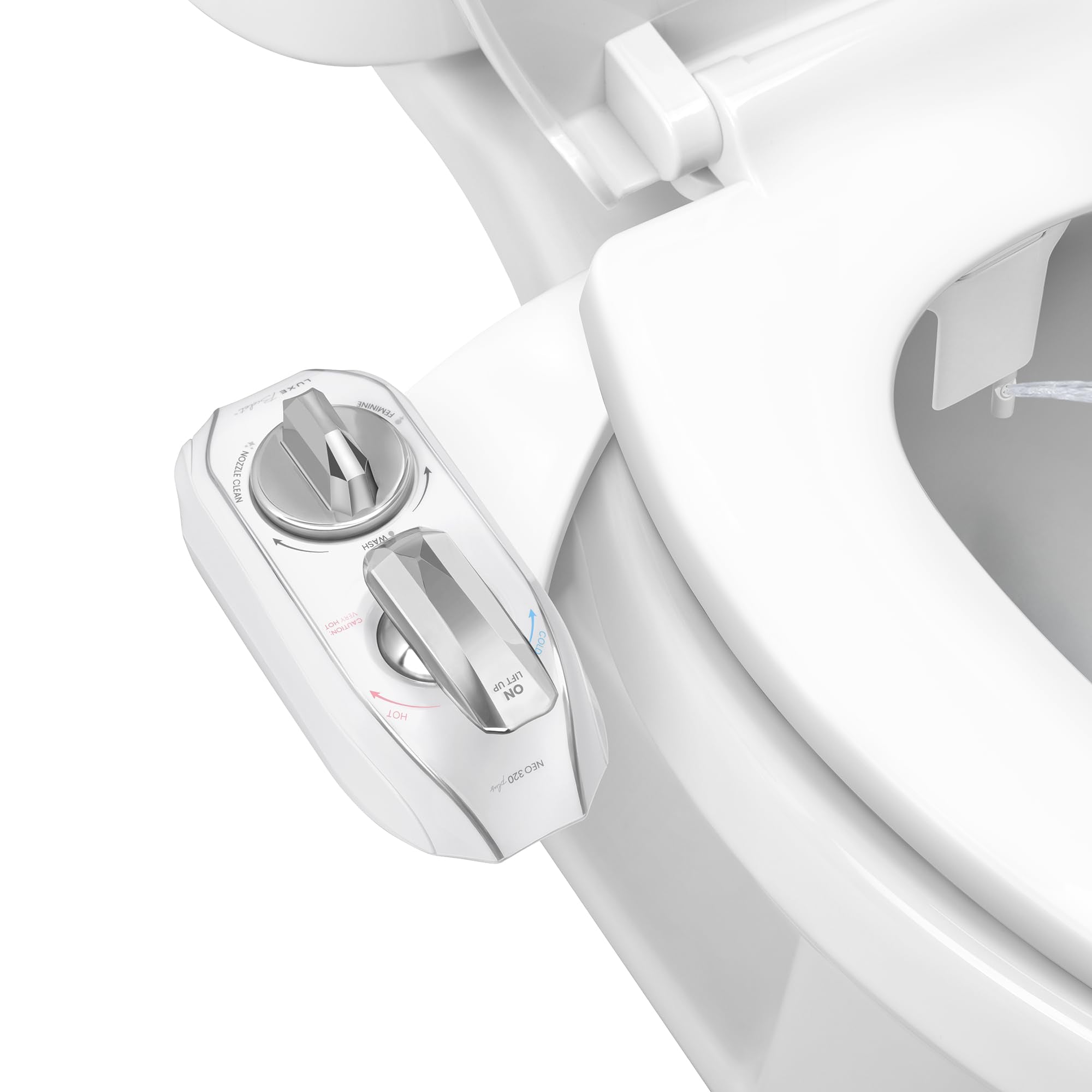 LUXE Bidet NEO 320 Plus warm-water wash for comfortable cleansing.