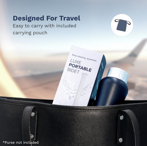 LUXE Bidet non-slip ergonomic grip enhances stability on the go