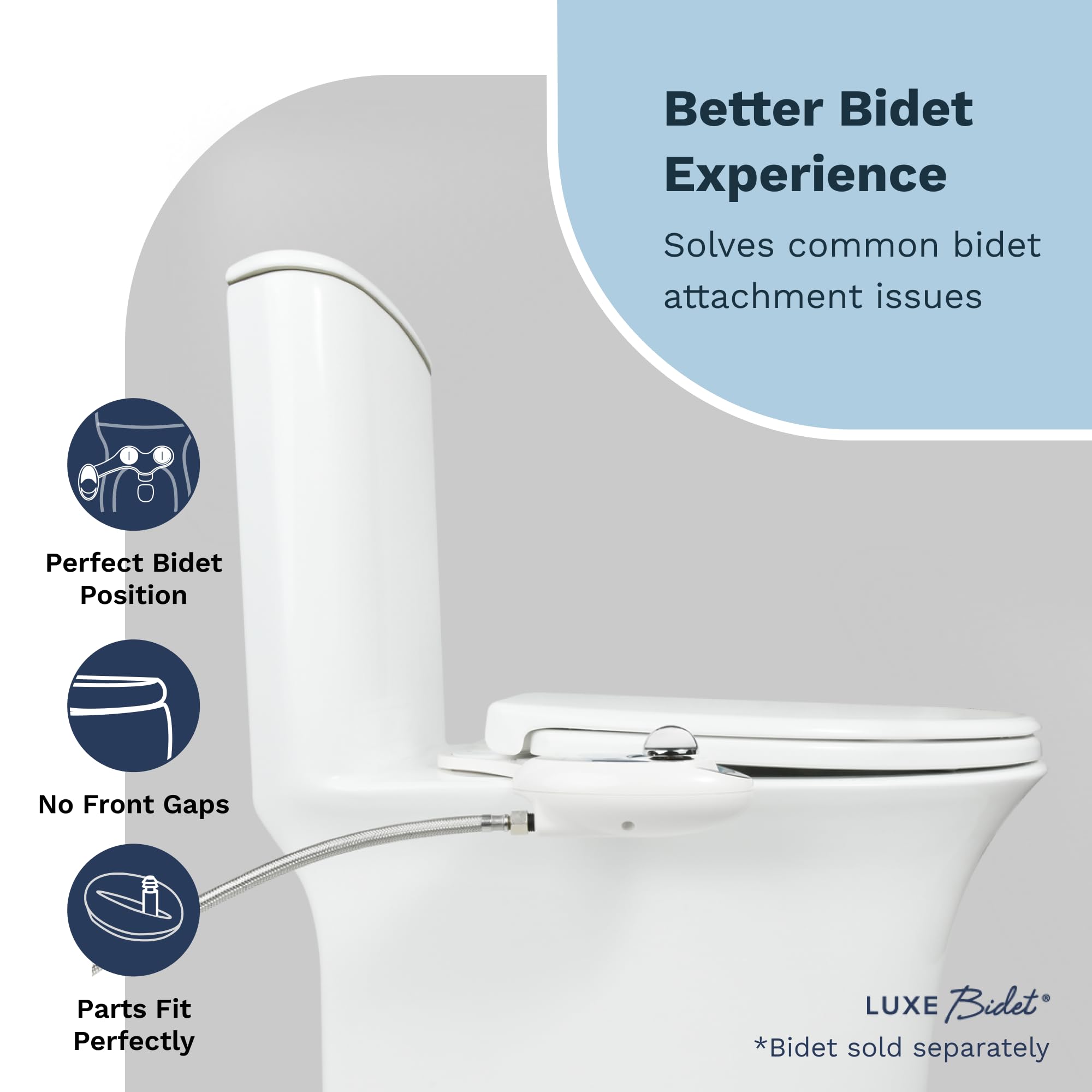 LUXE TS1008E quick-release hinges enable fast cleaning.