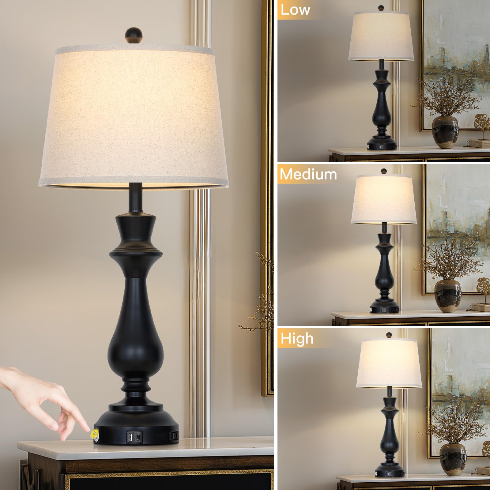 Luxeflow LED bulbs included provide bright, steady light for work or study.