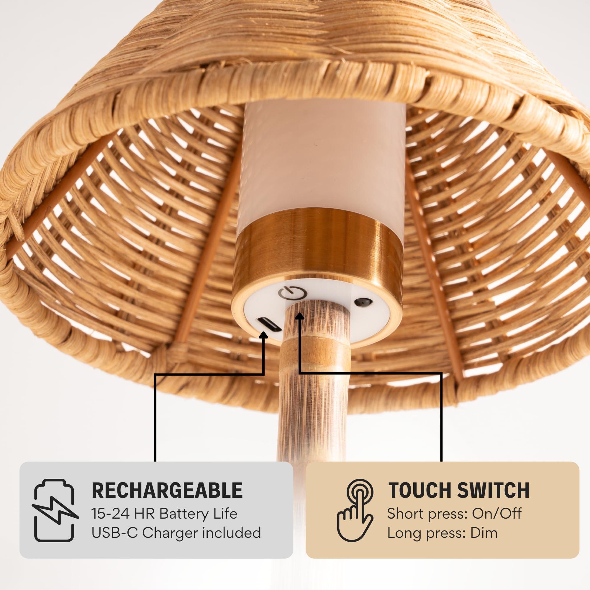LUXELYKOS rechargeable USB-C battery powers up to 24 hours of cordless use