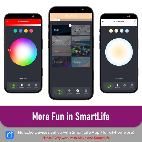 LUXFACT 100% to 1% dimming via voice or app.