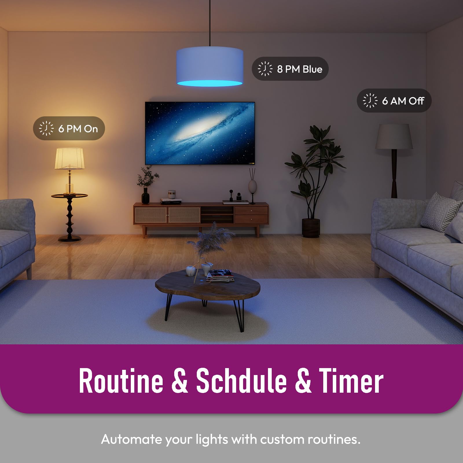 LUXFACT 12W LED saves energy versus 130W traditional bulbs.