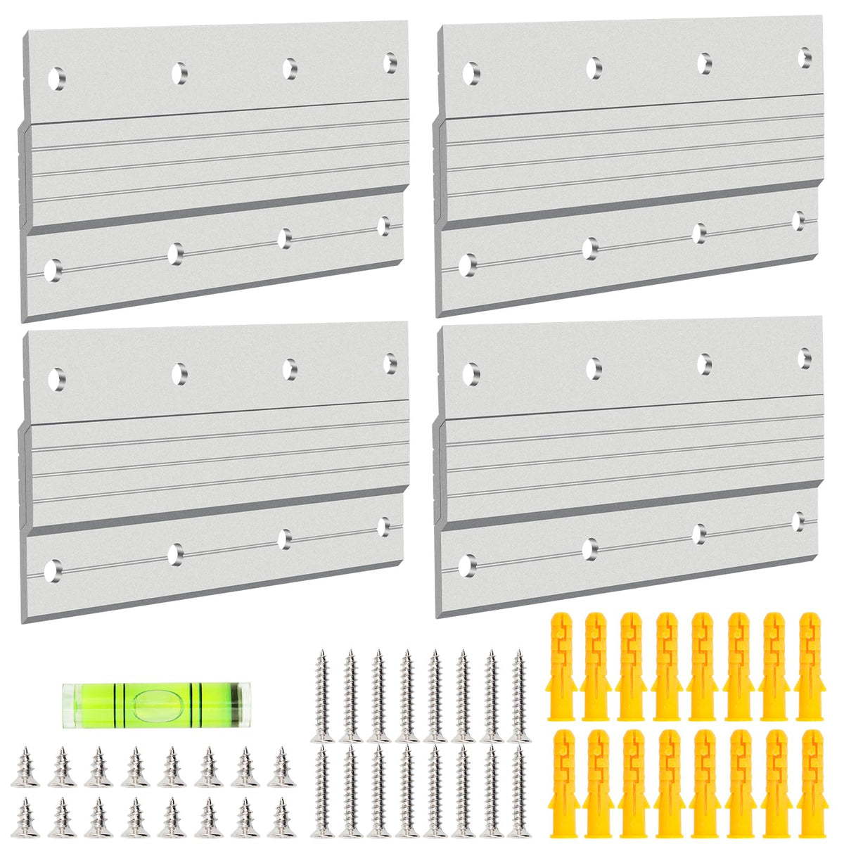 Luxiv French cleat hanger four-set kit for secure wall art display