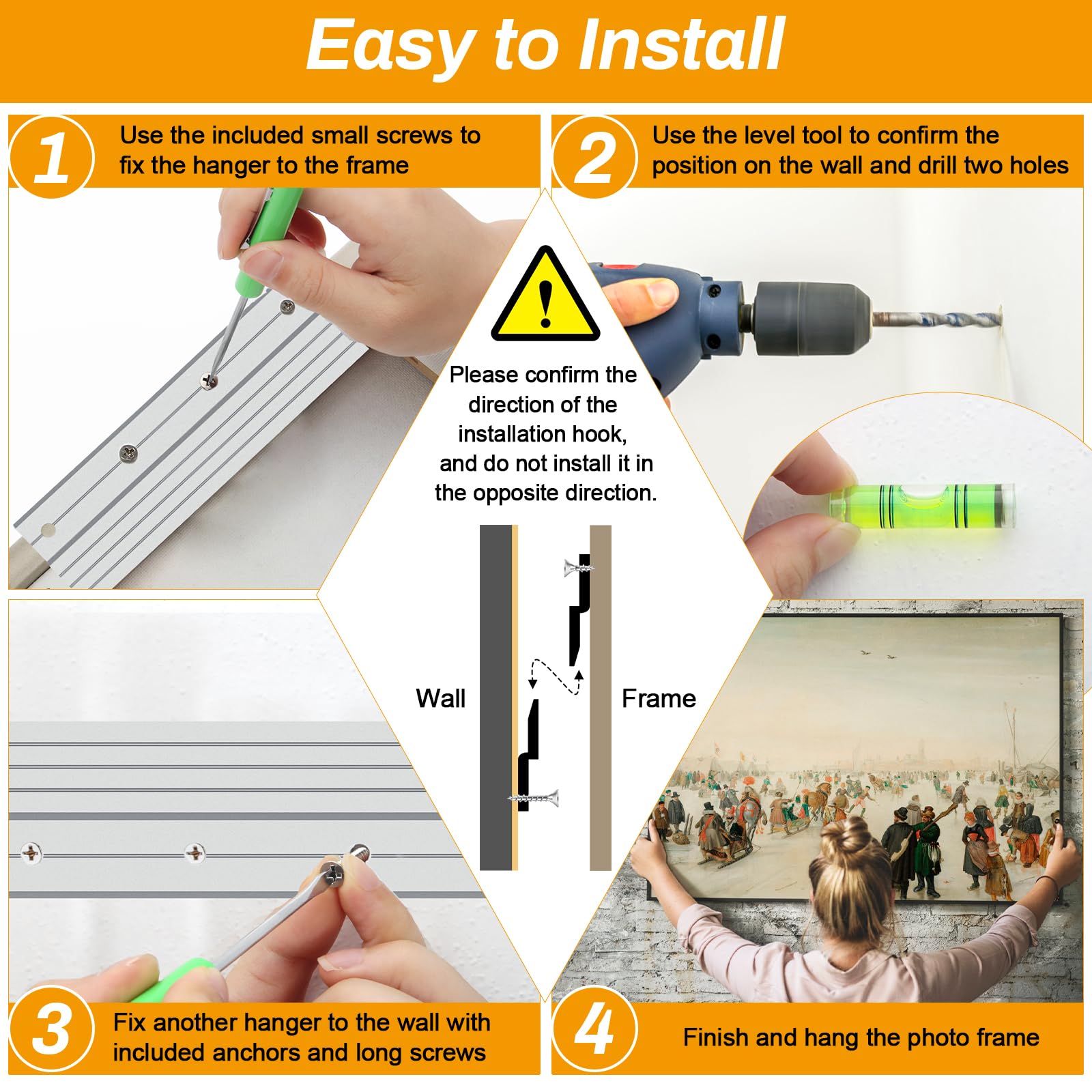 Luxiv wall bracket with level tool enables precise hanging