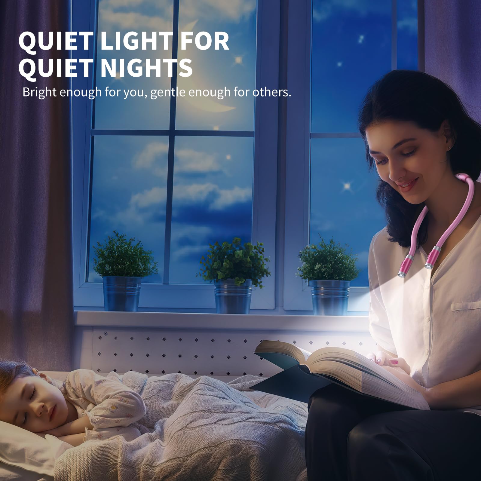 Luxjet sweat-proof neck light designed for extended wear during crafts or outdoor use.