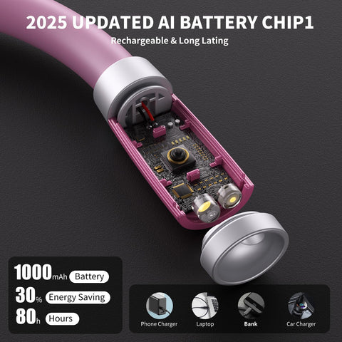 Luxjet USB-rechargeable book light ready for late-night reading and travel.