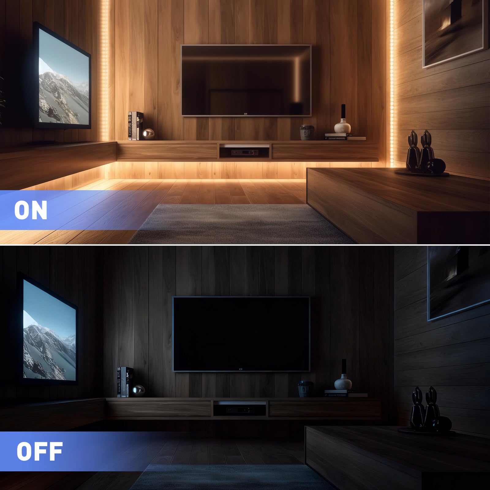 LUXJET hallway strip guides footsteps with soft, energy-efficient light