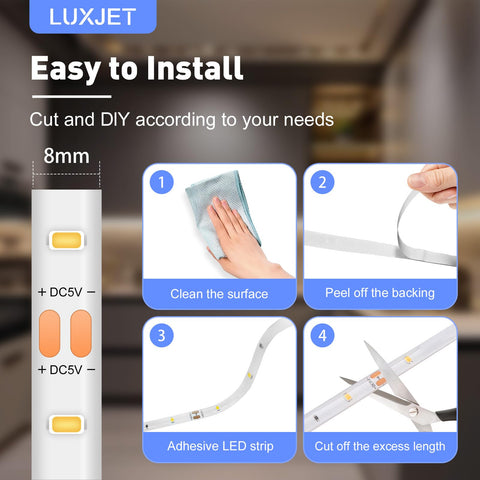 LUXJET under-cabinet strip boosts countertop visibility without clutter
