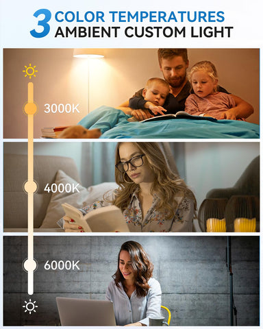 LUXKAZSAZZI WirelessGlow remote control for quick brightness and color temperature adjustments