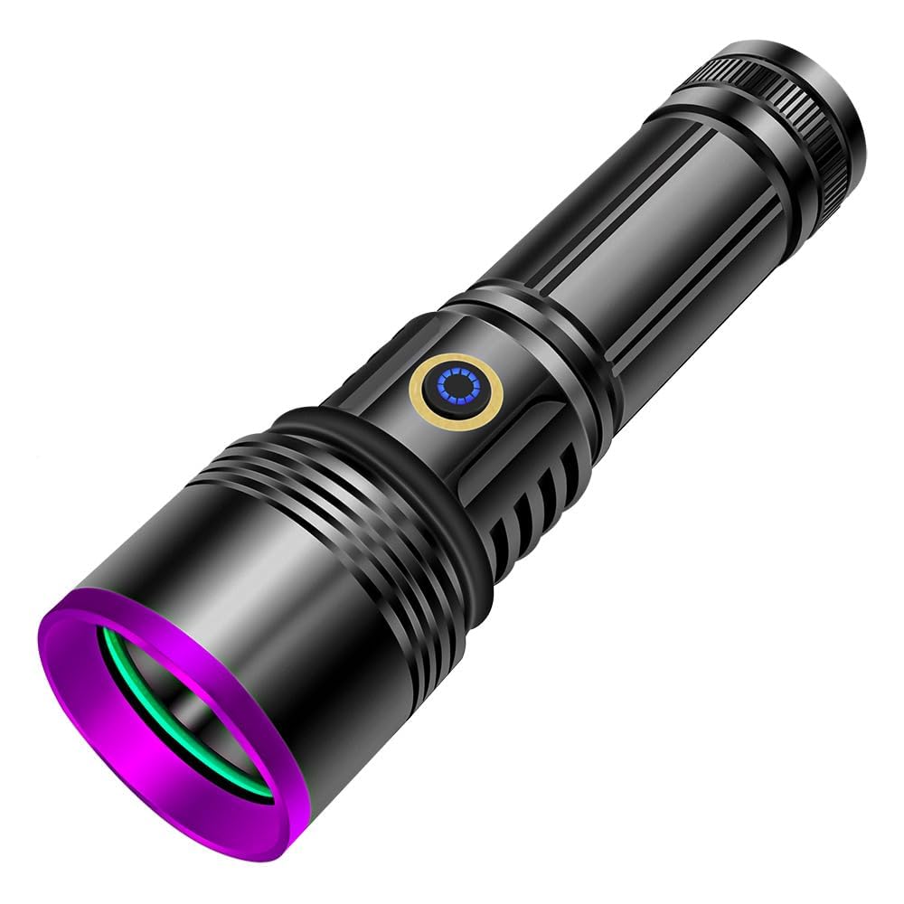 LUXNOVAQ 30W UV flashlight with wide beam range for distant fluorescence
