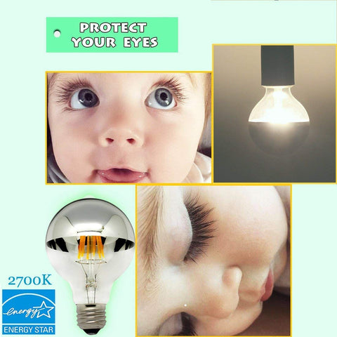 Dimmable LED Edison bulb from LUXON with warm 2700K glow for dining areas