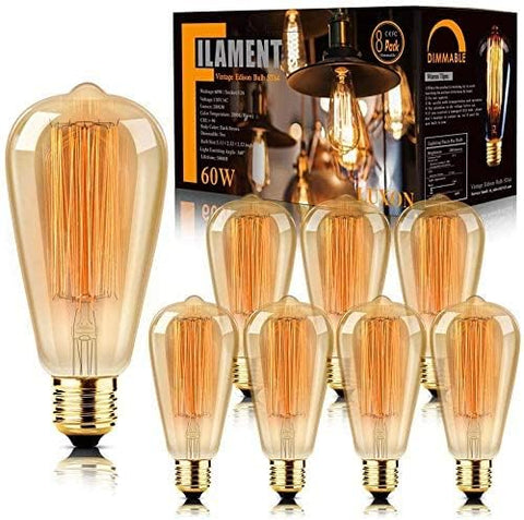 LUXON Edison bulbs with dimmable filament for adjustable mood lighting