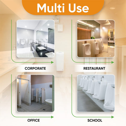 LuxPlum restroom freshness image conveys consistent odor control.