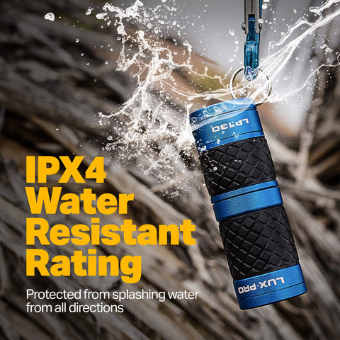 LUXPRO rubber-grip surface for secure handling in wet conditions.