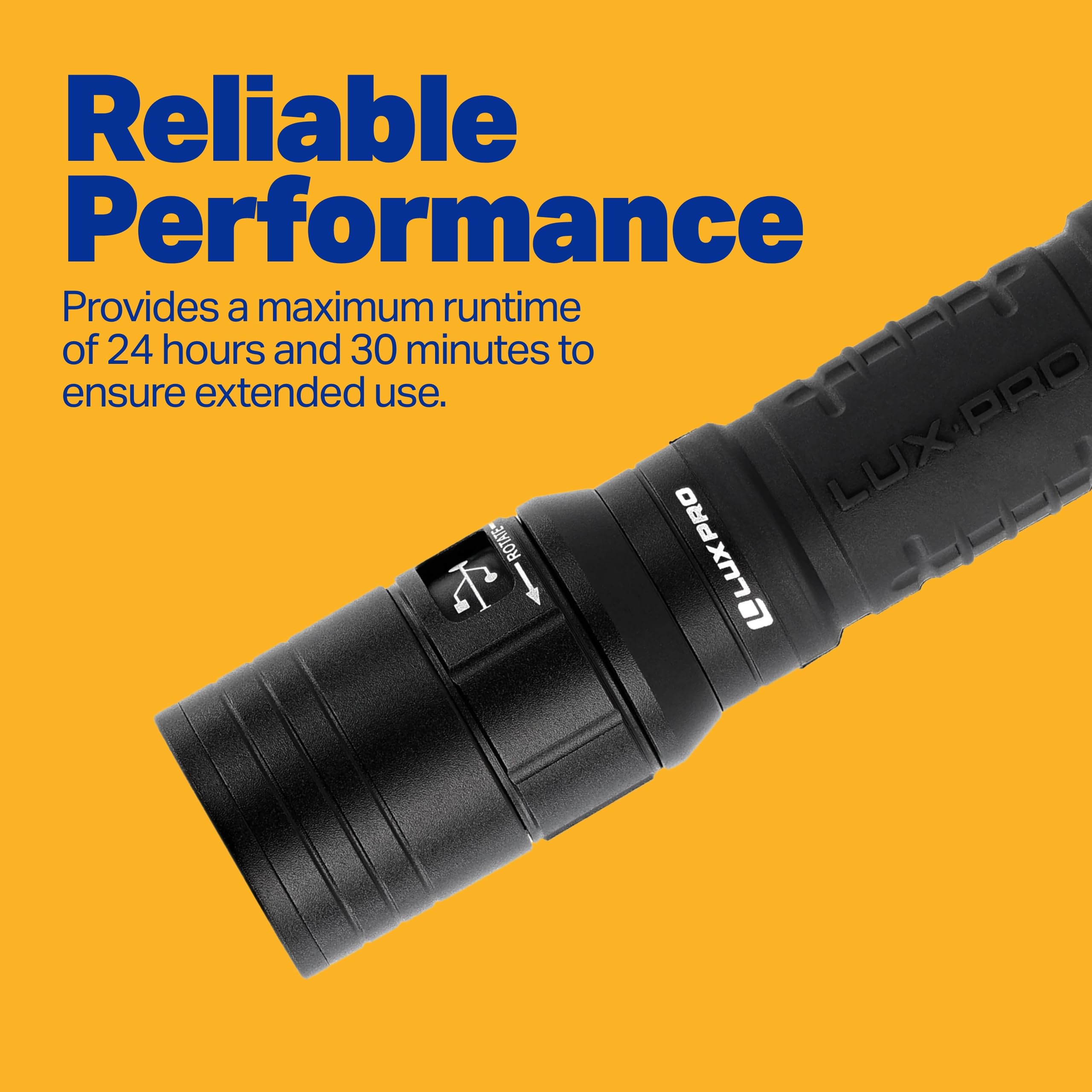 LUXPRO XP980 TackGrip handle provides secure, non-slip grip