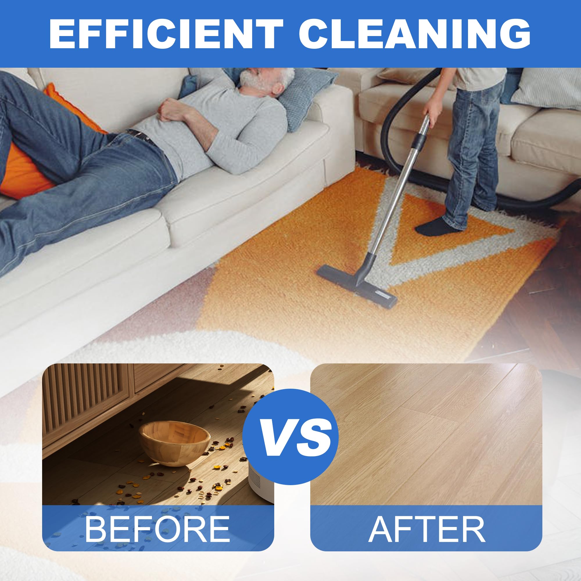 LUXRILIX durable polypropylene filter with electrostatically charged fibers for better dirt pickup.