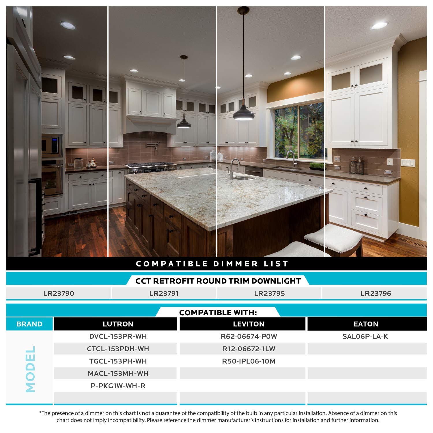 LUXRITE 110-degree flood beam provides broad ceiling coverage
