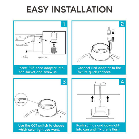 LUXRITE Energy Star certified downlight for efficient home lighting