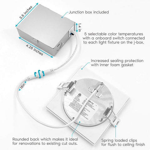LUXRITE five-color temperature switch for ambient control