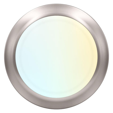 LUXRITE 6-In LED disk light in brushed nickel adds a sleek ceiling finish.