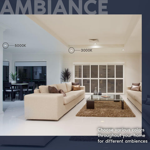 5CCT control allows easy color temperature adjustments.