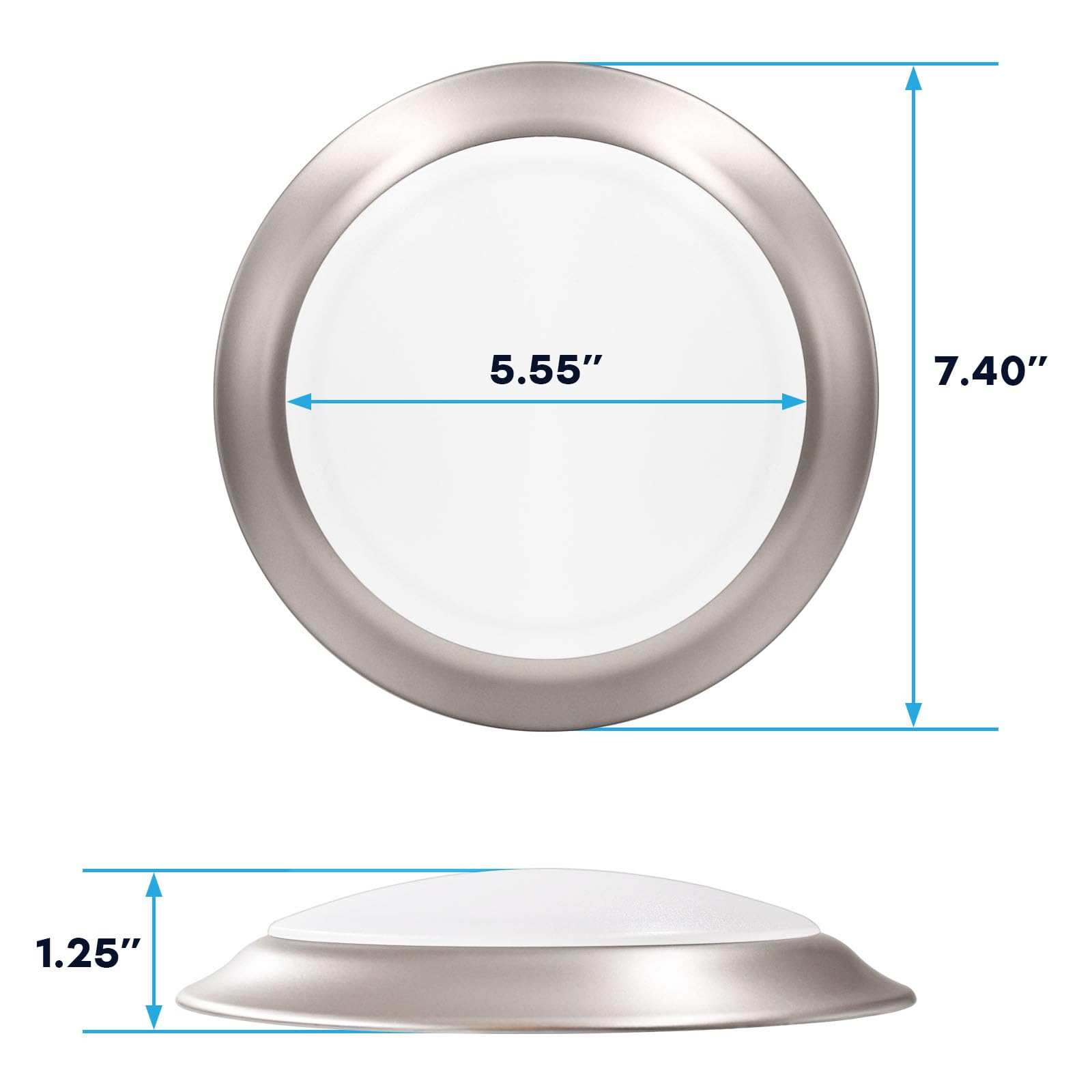 Flush mount ceiling installation for a low-profile look.