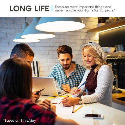 Luxrite A19 LED bulb dimming from 100 to 10 percent.