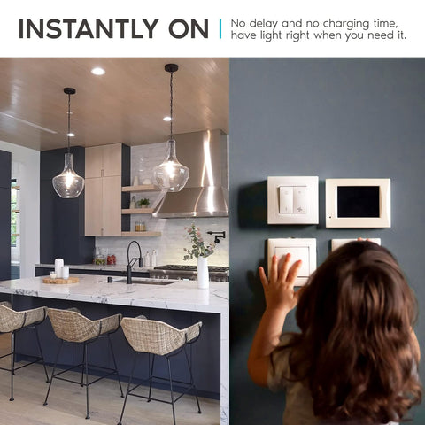 Luxrite A19 LED bulbs demonstrate dimming capability for mood lighting control.