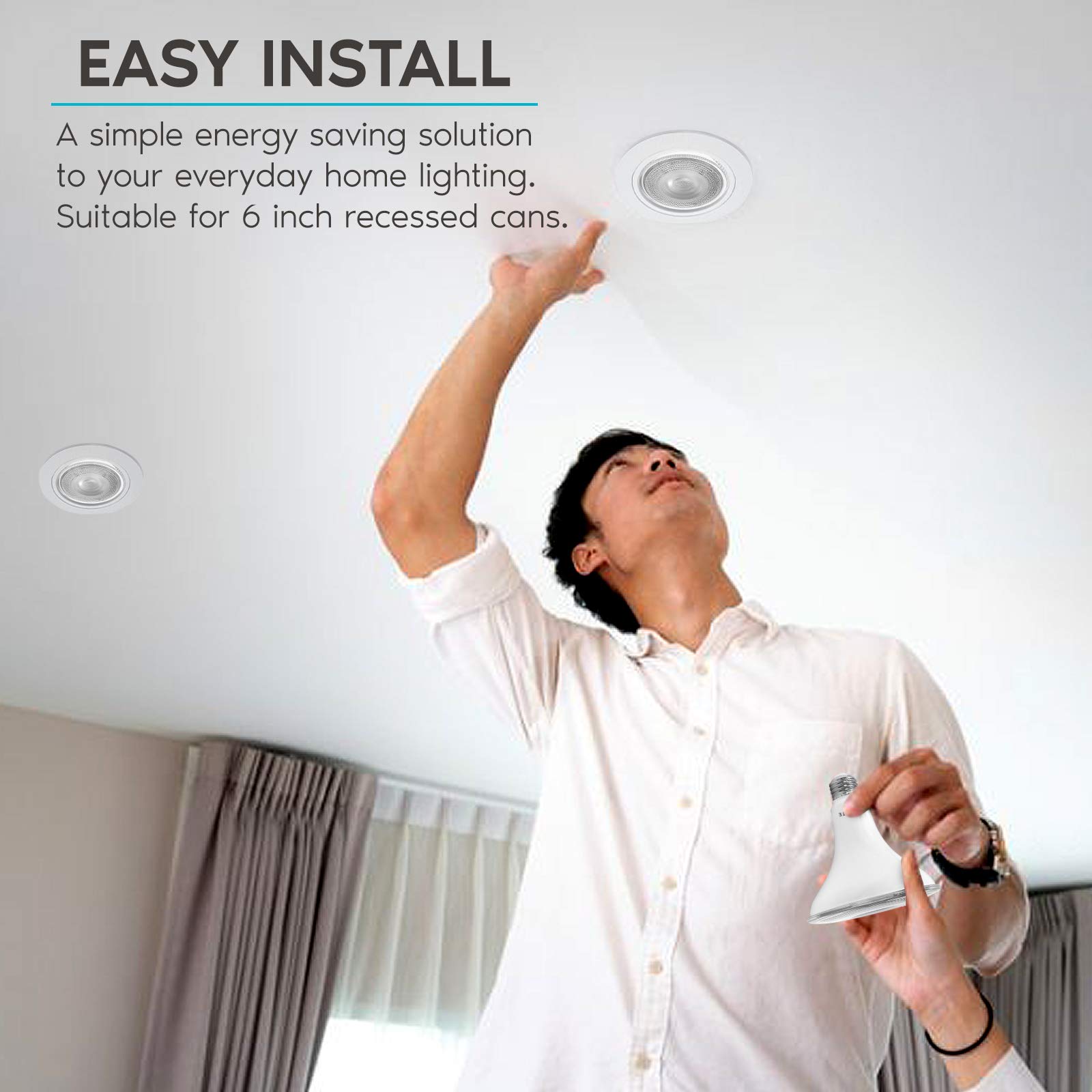 Luxrite dimmable 15W PAR38 for customizable brightness in kitchens and living areas.