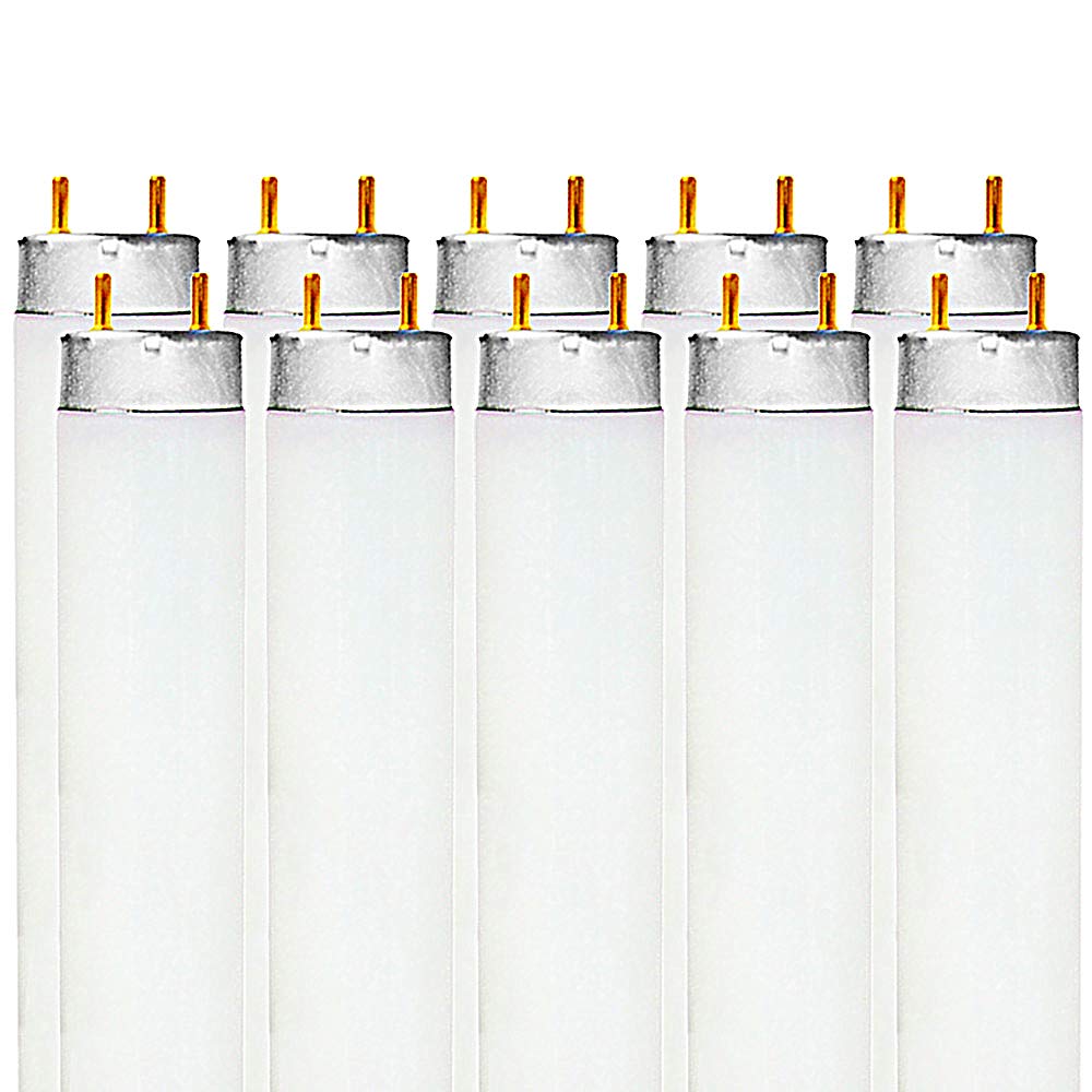 LUXRITE F32T8-841 32W tube emits cool white light for workspaces.