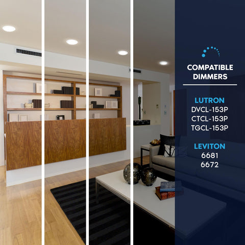 LUXRITE dimmable LED disk light for customizable brightness.