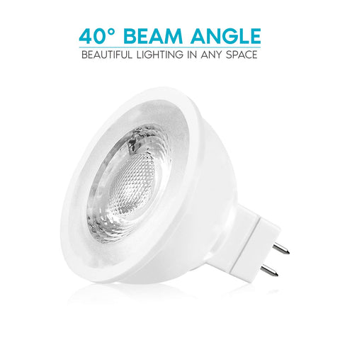 Luxrite MR16 LED bulb dimmable control showing adjustable brightness for mood lighting.