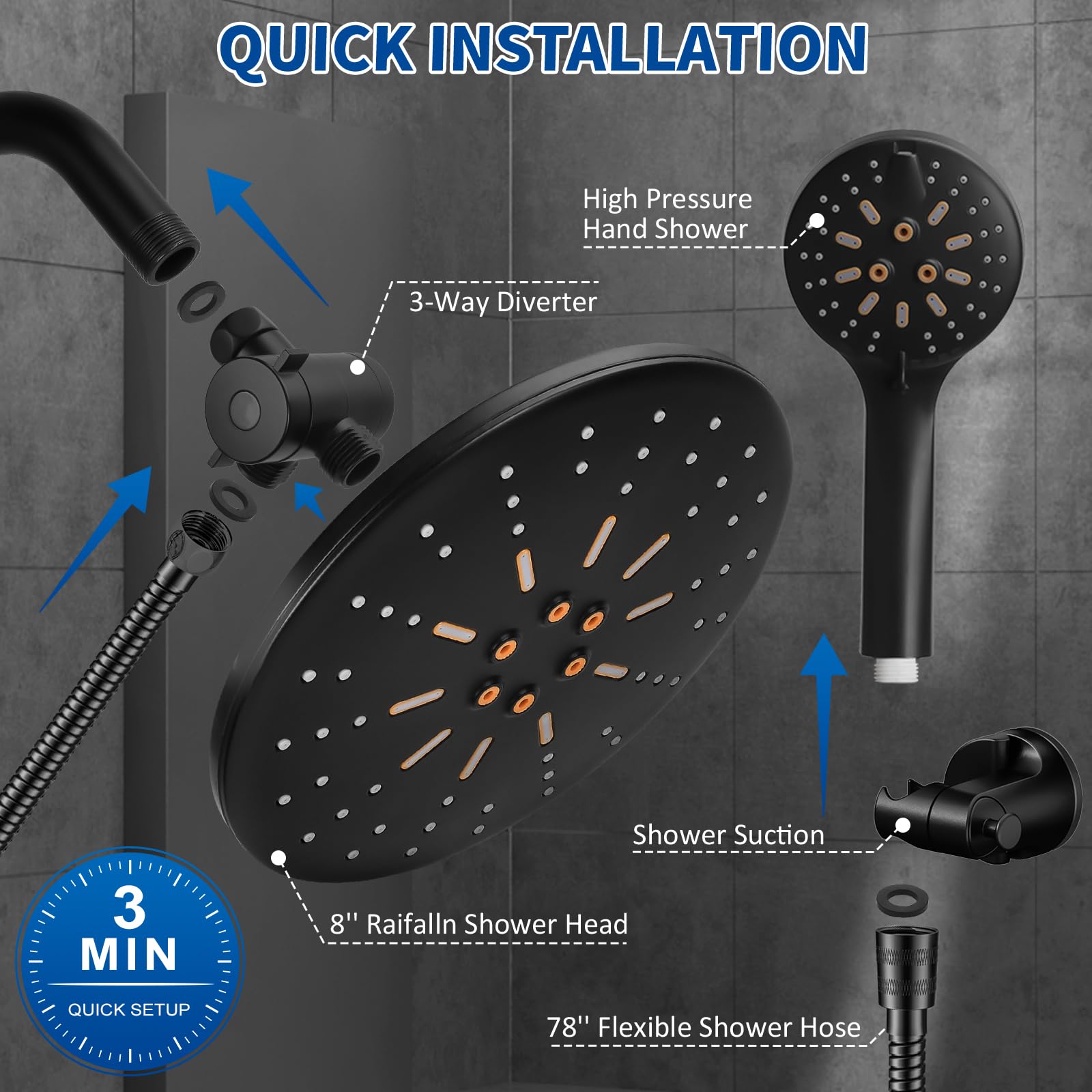Luxsego built-in power wash mode for tough grime