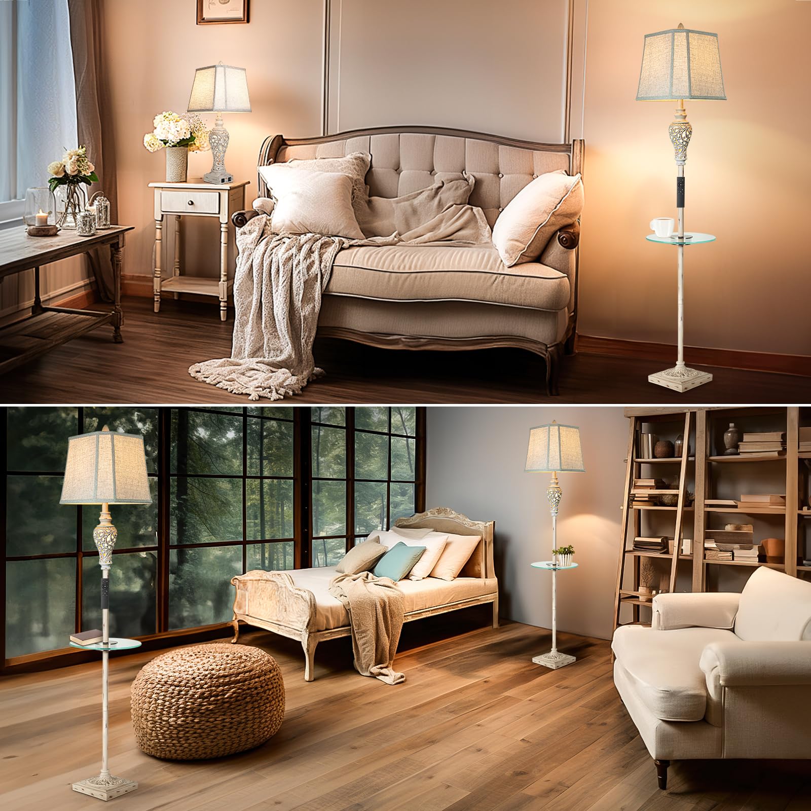 LuxSight Collection 65 inch tall floor lamp fits spacious living rooms.
