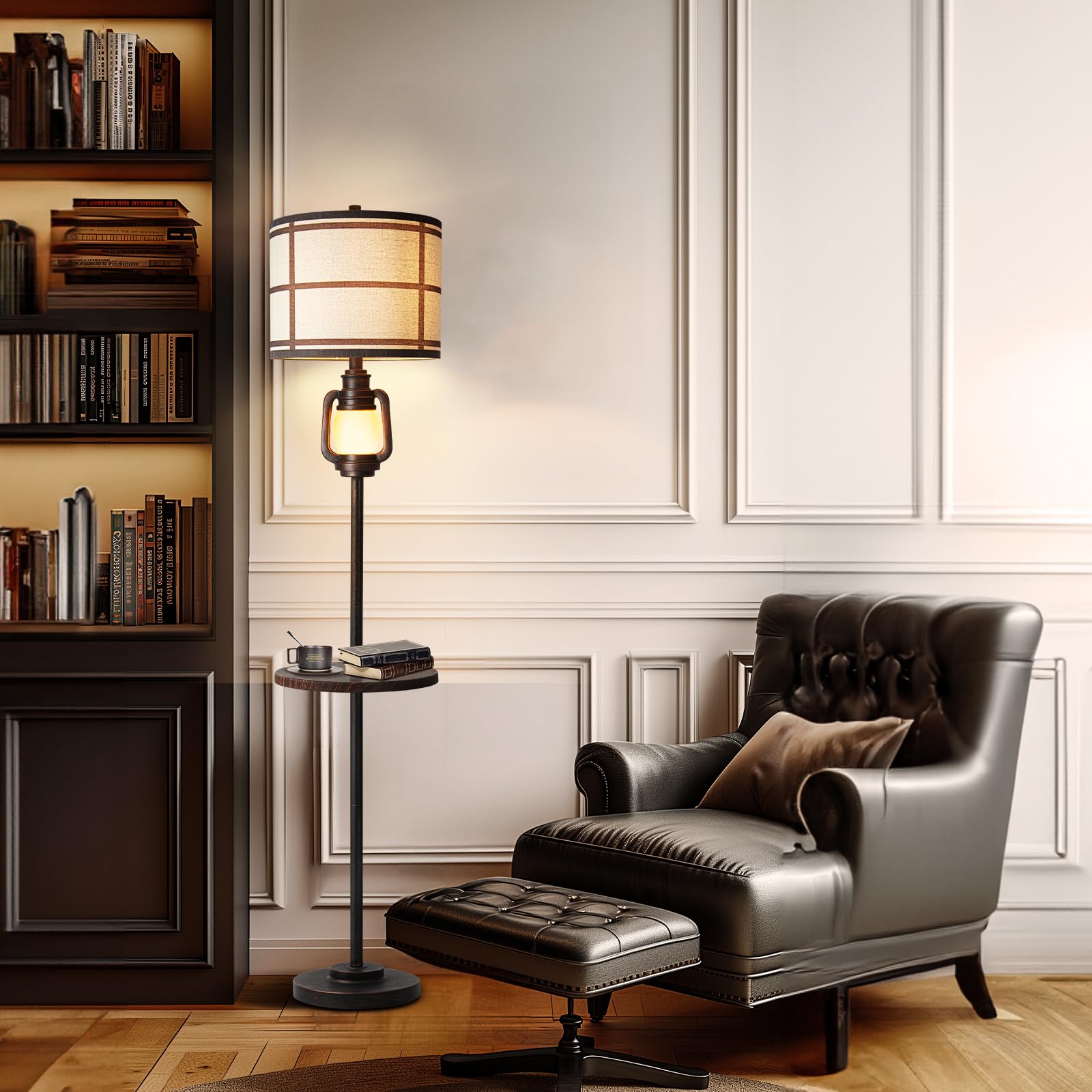 LuxSight Rustic Farmhouse bulbs included for immediate, soft ambient lighting.