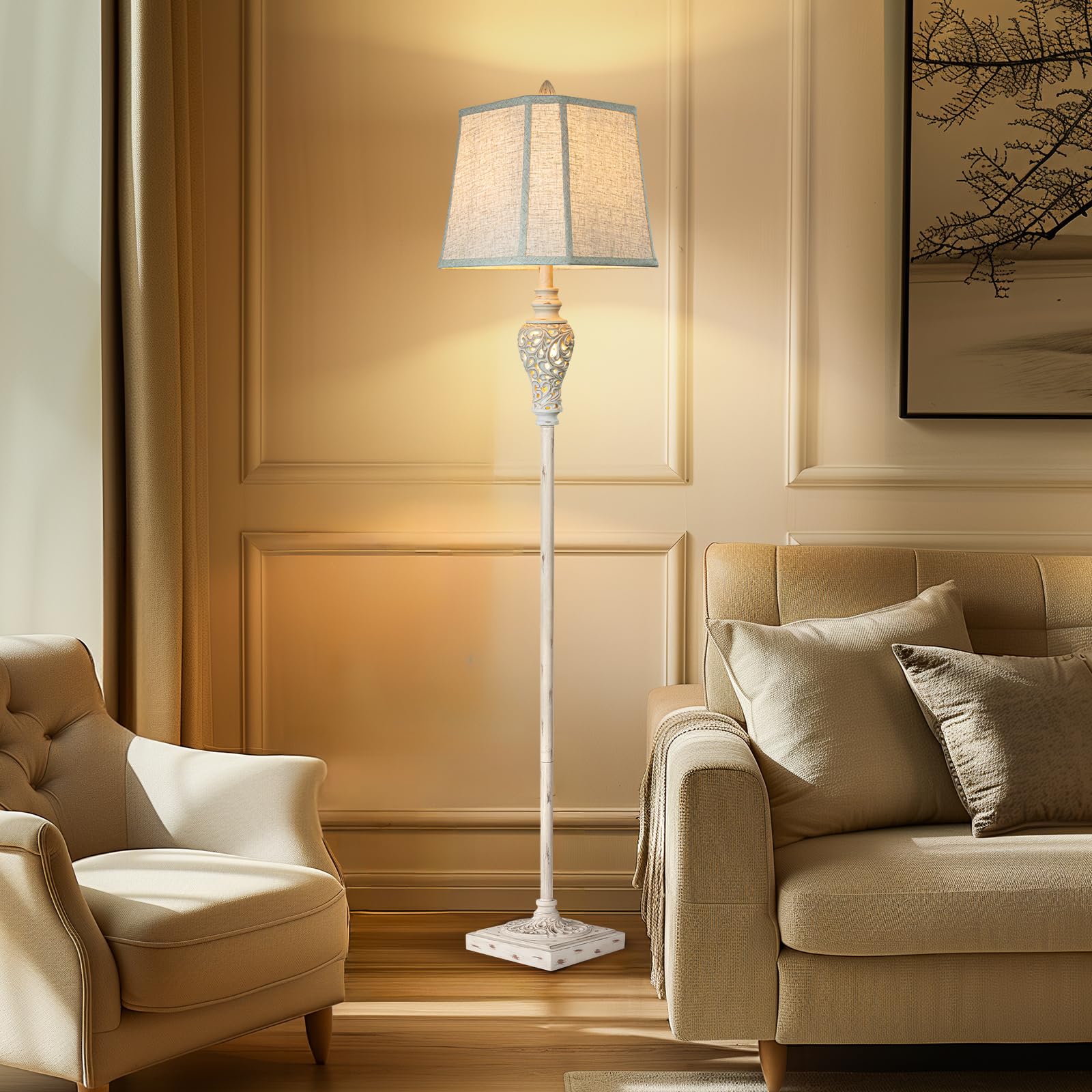 LuxSight washed white finish enhances classic decor with subtle texture