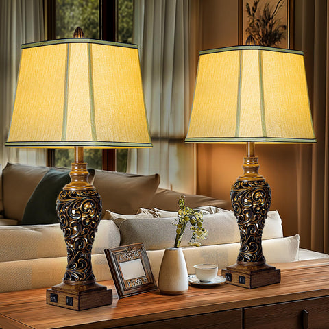 LuxSight per-lamp USB-A and USB-C ports for convenient charging.