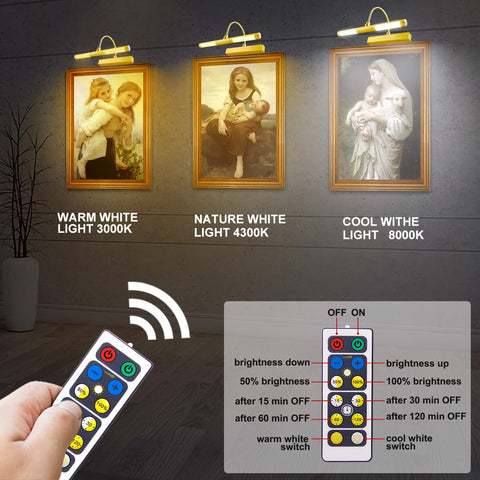 LUXSWAY battery-powered art light runs on 3 AA batteries.
