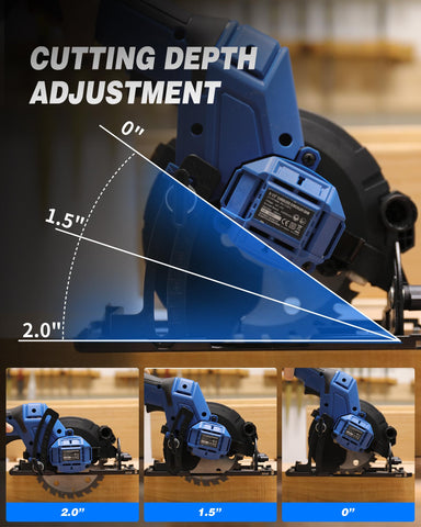 LUXTER 20V saw LED light guides cuts in dim spaces
