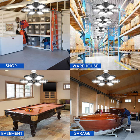 Luyata light delivers 270-degree coverage for broad garage lighting.