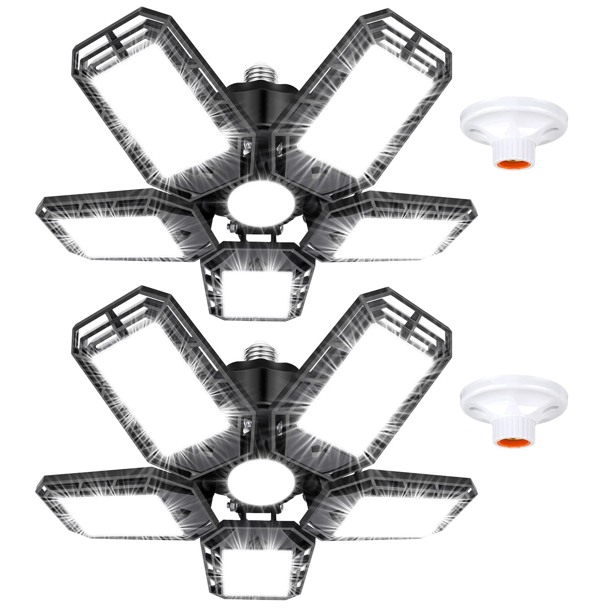 Luyata LED garage light with 360-degree coverage for full workspace brightness.