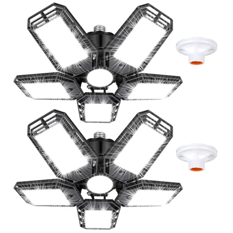 Luyata LED garage light with 360-degree coverage for full workspace brightness.