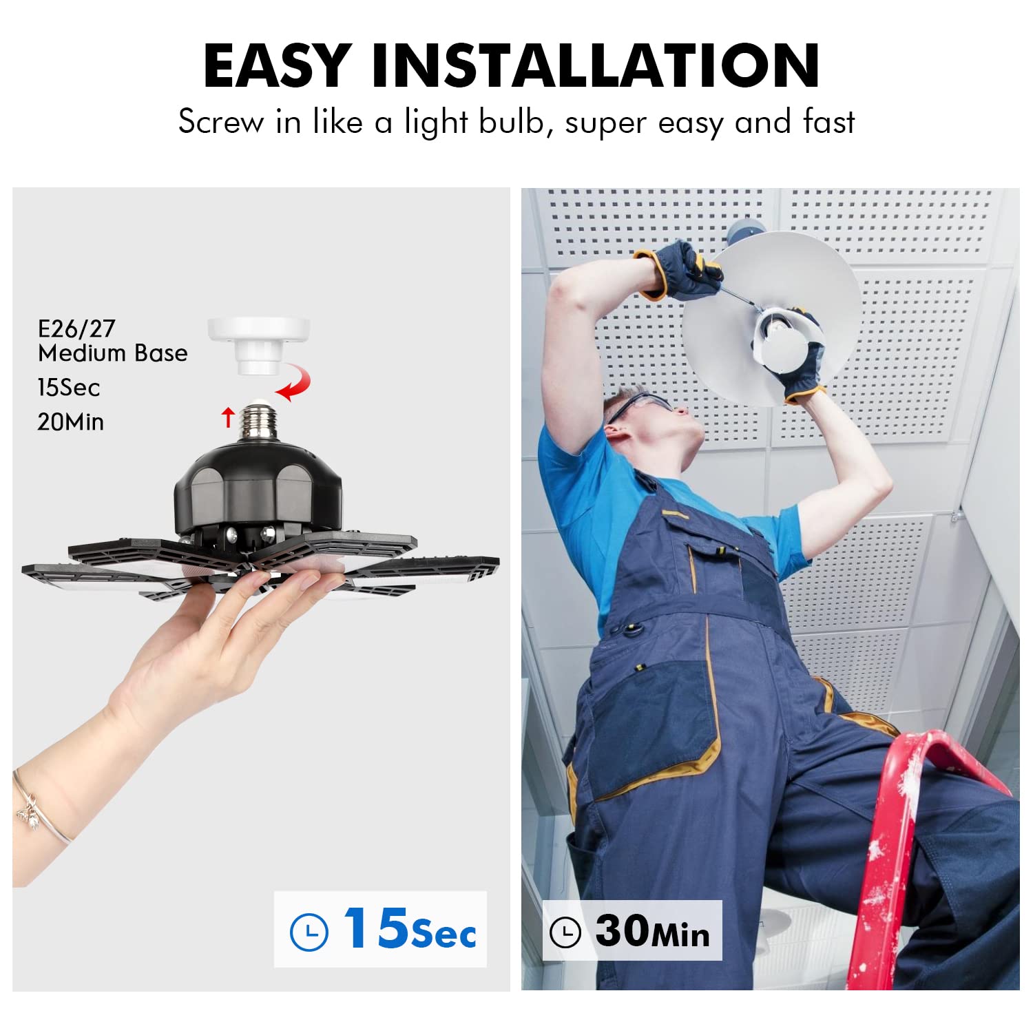Luyata ABS and PC body provides durable heat dissipation in busy spaces.