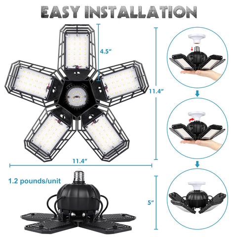 Luyata energy-saving garage light reduces power use while maintaining brightness.